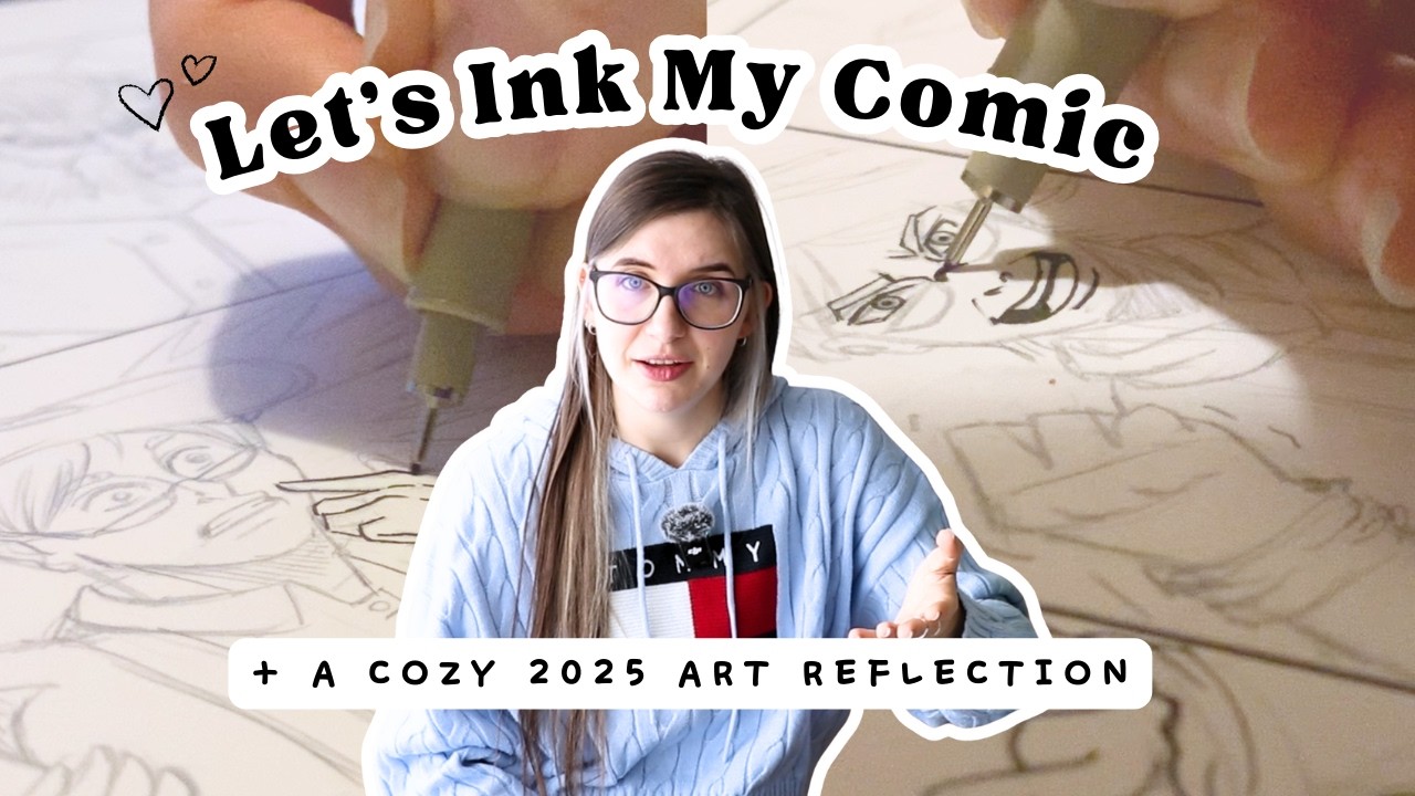 Inking My Comic | 2025 Art Recap | Chatty Studio Vlog