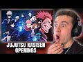 JUJUTSU KAISEN Openings (1-4) REACTION | New Anime Fan