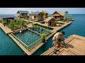 This Man Builds A Floating Luxury Villa In The Middle Of The Sea Using Only Bamboo AsianBushcraftHom