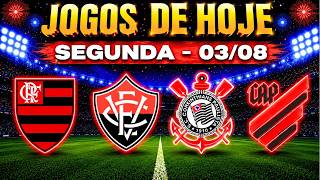 📺ONDE ASSISTIR OS JOGOS DE HOJE DO BRASILEIRÃO 2026 I SEGUNDA-FEIRA 03/08/2026