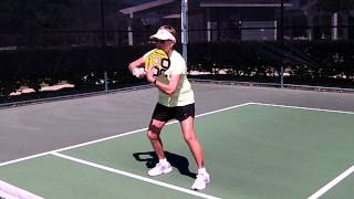 Pickleball Ready Position at the Non Volley Zone: Deb Harrison, Defending Against Bangers Part 1