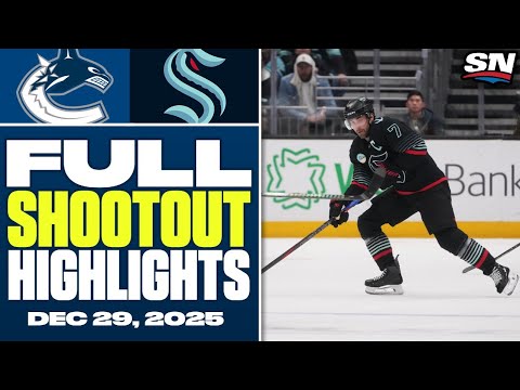 Vancouver Canucks vs. Seattle Kraken | FULL Shootout Highlights - December 29, 2025.