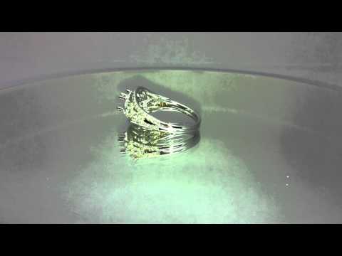 1.25 carat Diamond Engagement Ring 14k White Gold Semi-Mount (1658A)