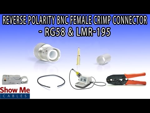 Reverse Polarity BNC Female Crimp Connector For RG58 & LMR-195 - Perfect For DIY Installs!