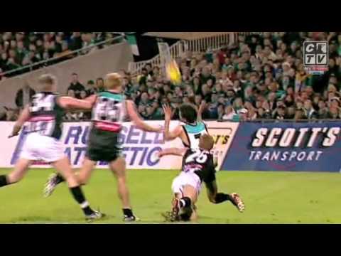 CTV - Ben Johnson's famous tackle v Port Adelaide, QF 2002