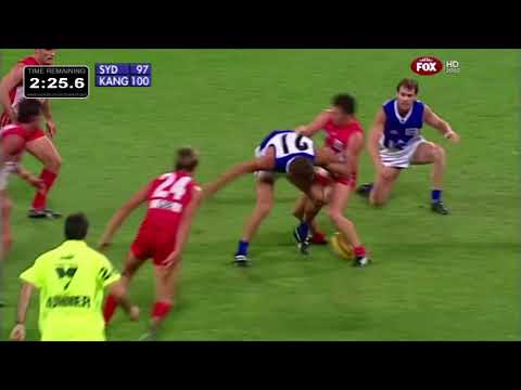 AFL Round 4 2002 - Sydney v. Kangaroos - Final 5 minutes with countdown clock