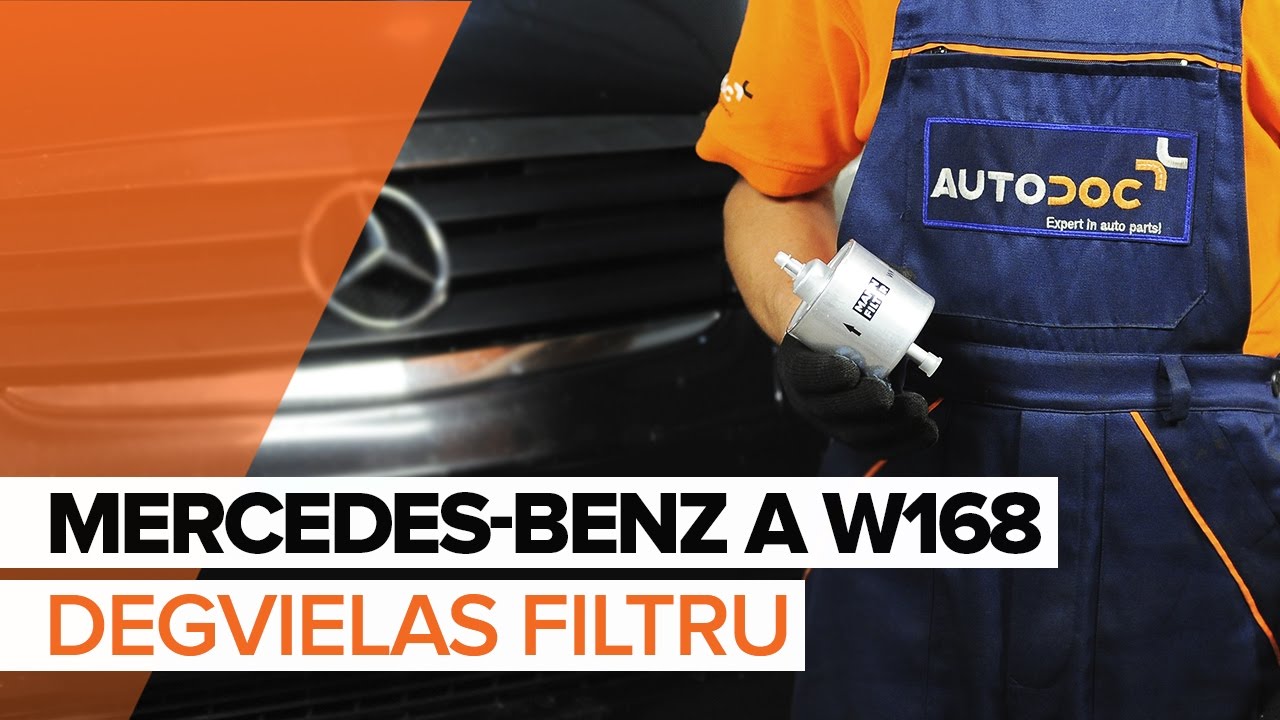 Kā nomainīt: degvielas filtru Mercedes W168 benzīns - nomaiņas ceļvedis