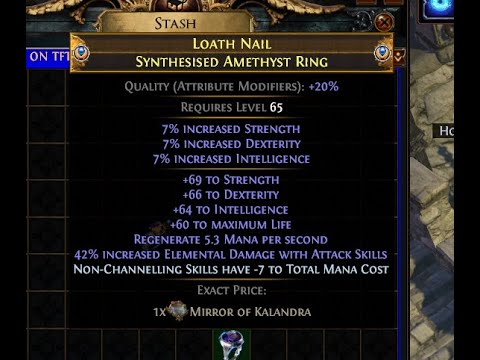 [PoE Crucible] 43 Mirrors Spent Making Six Mirror Items In a Week : A Guide To Synthesis Crafting