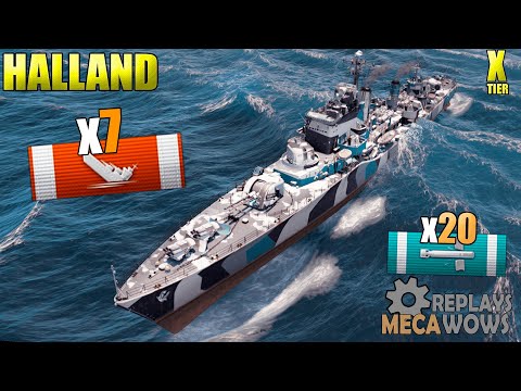 Halland 7 Kills & 188k Damage | World of Warships Gameplay 4k