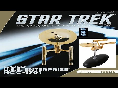 Star Trek Official Starship Collection By Eaglemoss. Special 23. Gold USS Enterprise NCC-1701