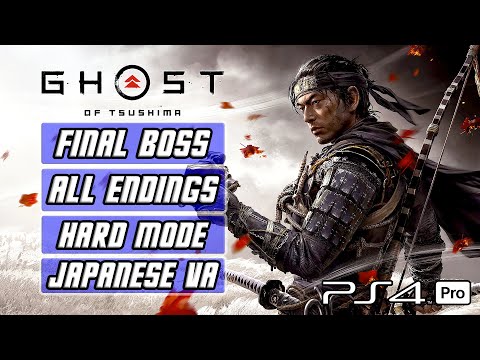 Ghost of Tsushima - Final Boss Fight & All ENDINGS [Hard Mode, Japanese Voices, PS4 PRO]
