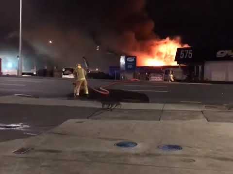 Huge overnight fire in Penrose disrupts trains