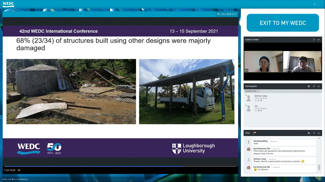 WEDC 42: Themed Presentations, Session A1, Natural Hazards