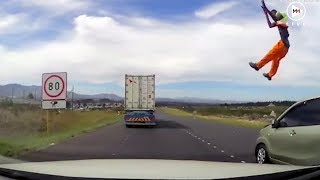 SA man&#39;s miraculous survival after being hit by car on N2 caught on camera