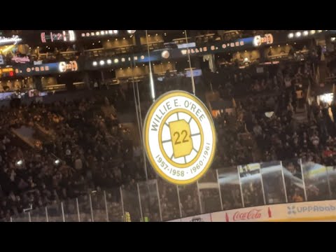 WILLIE O'REE HAS HIS NUMBER OFFICIALLY RETIRED FOR THE BOSTON BRUINS! HURRICANES VS BRUINS! 1/18/22