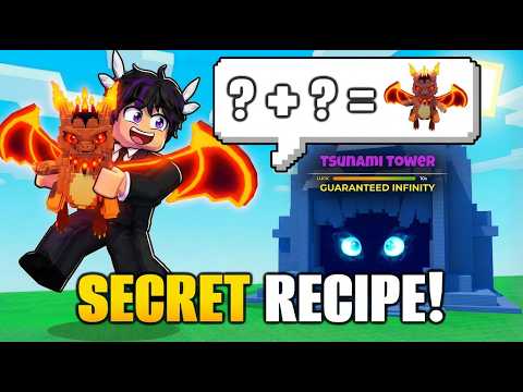 I found SECRET Recipe to get INFINITY in Tsunami Tower in Escape Tsunami for Brainrots Roblox