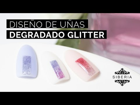 Diseño de uñas degradado glitter ✨ | esmaltes semipermanentes reflectivos