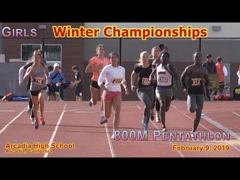 2019 TF - Winter Championships - 800 (Girls Pentathlon)