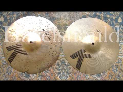 RARE ORIGINAL 1980s Zildjian K/K Custom Combo 13" Hihats 840 & 1288 G image 15