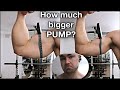 How much of a difference does a PUMP make to size? Measurements BEFORE/AFTER