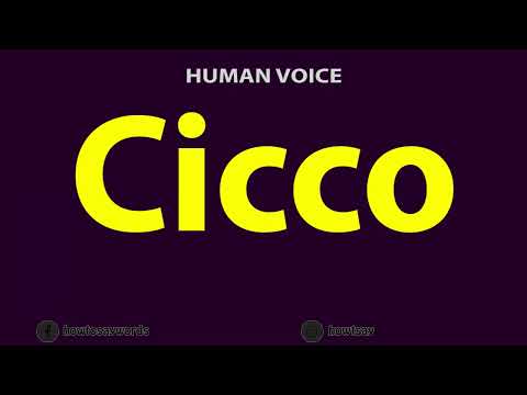 How to Pronounce Cicco