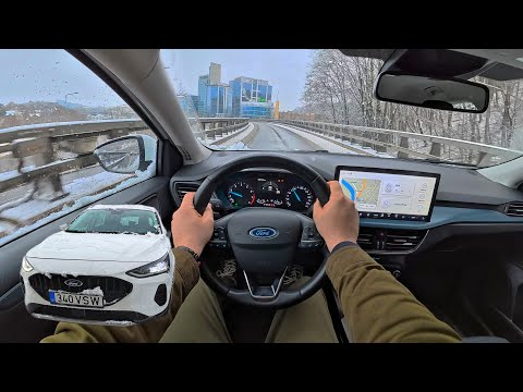 2024 Ford Focus Wagon - Winter time POV Test Drive & Fuel Consumption Check