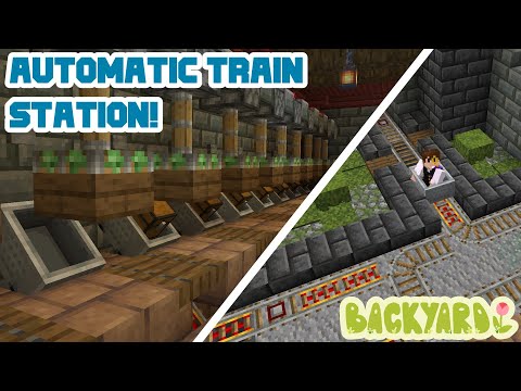 How to Build an Automatic Train Station in Minecraft! | Backyard SMP Ep 15