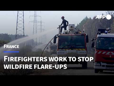 Video Thumbnail: Firefighters, volunteers battle to prevent fires from flaring up again | AFP