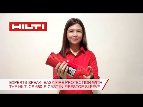 Firestopping made easier with Hilti CP 680-P Cast-in Firestop sleeve | Experts Speak