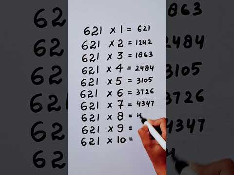 Write the Table of 621 in 16 second only..#maths #mathshack #mathstricks @study_care0