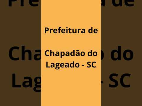 Concurso Prefeitura de Chapadão do Lageado - SC