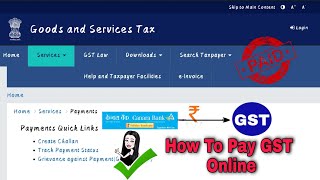 How to pay GST Online with Canara Bank Internet Banking // GST Payment without Login to GST portal