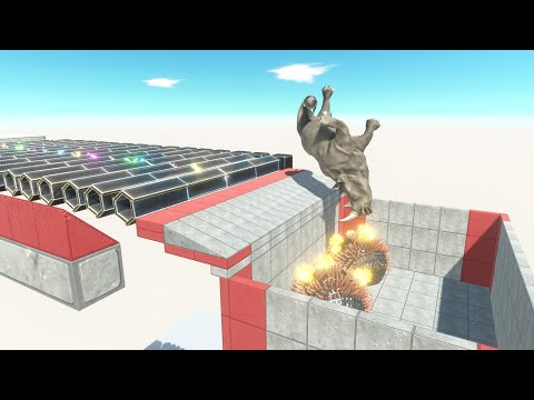 SLIDE INTO LAVA BALLS 🔥 | Animal Revolt Battle Simulator