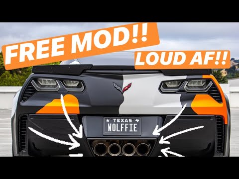 FREE MOD MADE MY CORVETTE LOUD AF!! + RACING A BOOSTED HONDA!