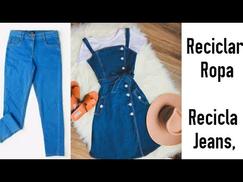 RECICLAR JEANS - CONVERTIR JEANS EN BLUSA | Recycling jeans|청바지리폼| Dress|원피스|Reform Old Your Clothes