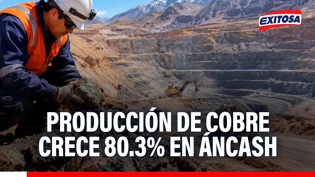 🔴🔵 Producción de cobre crece 80.3% en Áncash: En otras regiones registra caídas