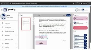 How to request signatures from others using OpenSign?