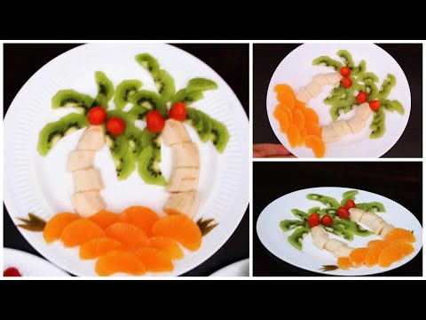 Super Fruits Decoration Ideas - Banana Kiwi orange Tomato - Fruit Carving Garnishes