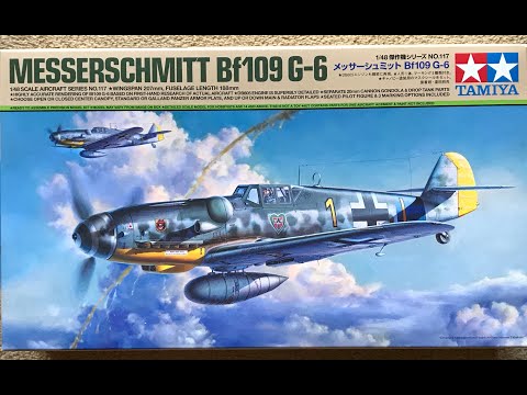 Tamiya Messerschmitt Bf 109 G-6 1/48 plastikinis surenkamas lėktuvo modelis video