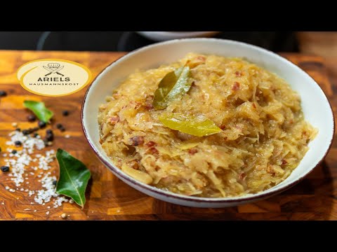 Sauerkraut kochen mit Speck wie bei Oma, Hausmannskost,