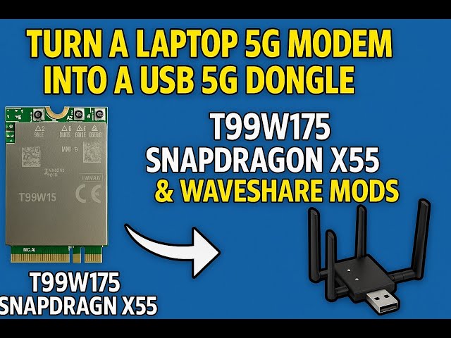 Vídeo relacionado con RASTKY Módulo de Red 5G, T99W175 Módulo 5G PCI PCI Express M.2 Tarjeta de Red Inalámbrica para Laptop, Módem con WWAN