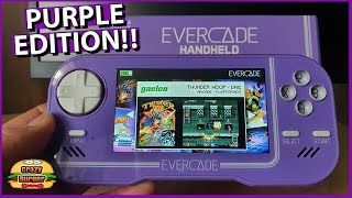 Evercade Handheld PURPLE Edition! Unboxing, Review and Play! LIMITED EDITION!