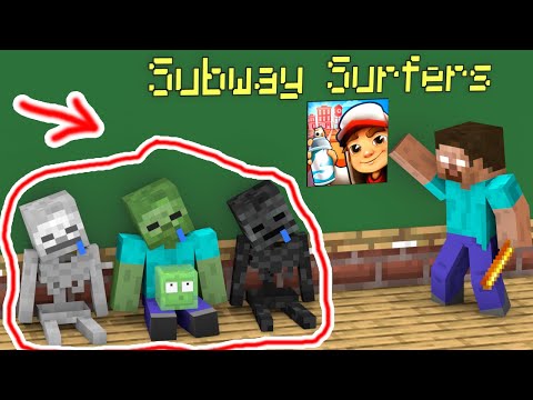 Monster School : 2022 Subway Surfers Run Challenge - Minecraft Animation BigSchool
