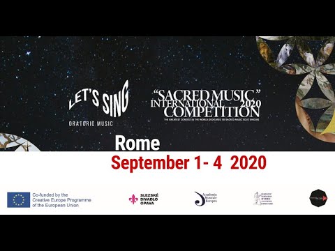 Discover 2020 Sacred Music International Competition - Rome, September  1 - 4, 2020