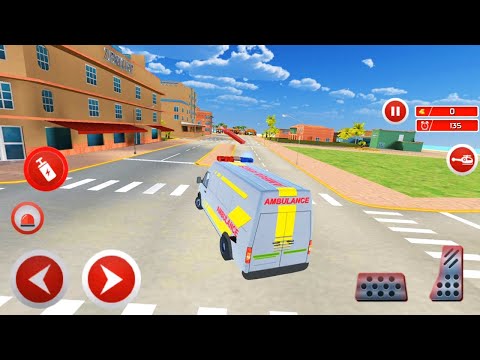 Flying Ambulance Emergency Game 🚑 City Van Driver Simulator - Android Gameplay