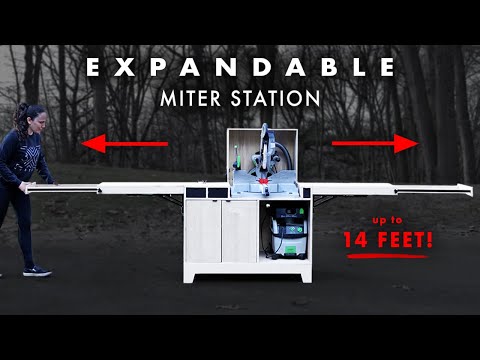 Compact & EXPANDABLE Miter Saw Stand for Small Workshops