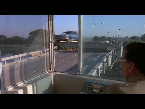Dirty Mary Crazy Larry (1974) - Larry jumps the drawbridge.