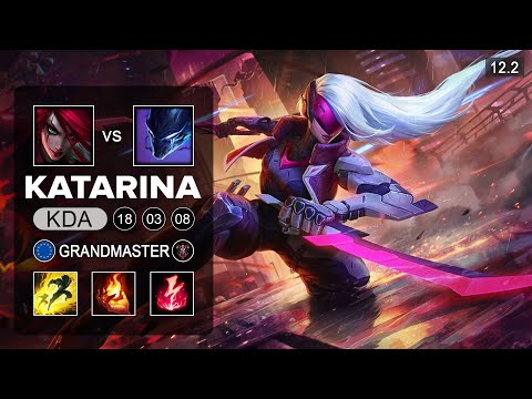 Katarina Mid vs Nocturne - EUW Grandmaster - Season 12 Patch 12.2