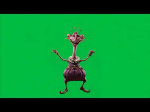 Le curieux personnage fait des pas de danse 4k green screen #funnydance #funny