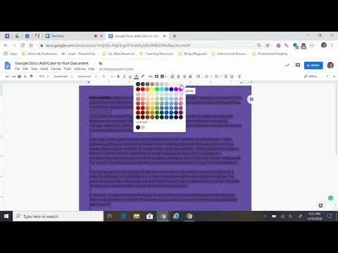 Google Docs: Add Color to Your Document